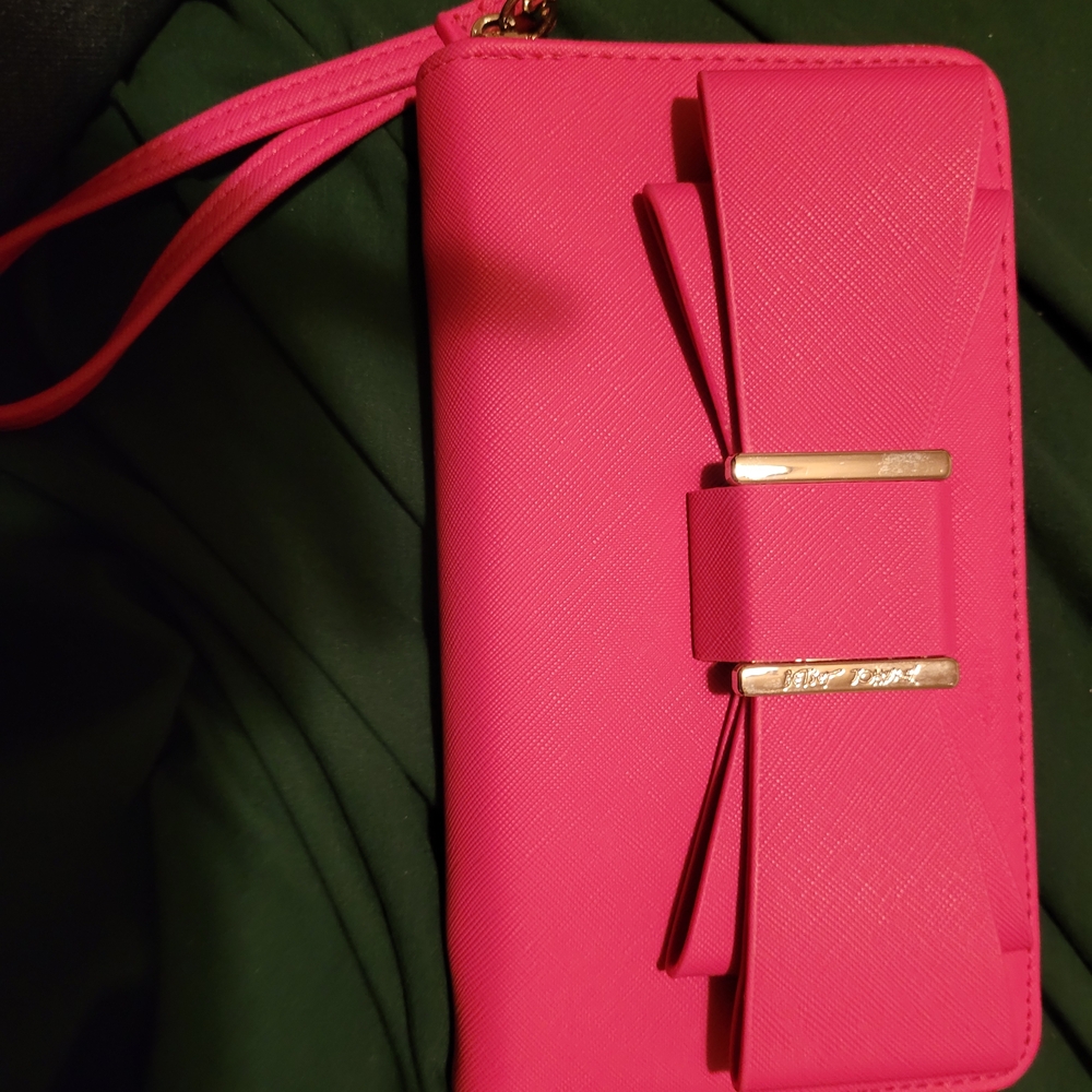 Betsey Johnson Pink Mini Bag with Gold Accents